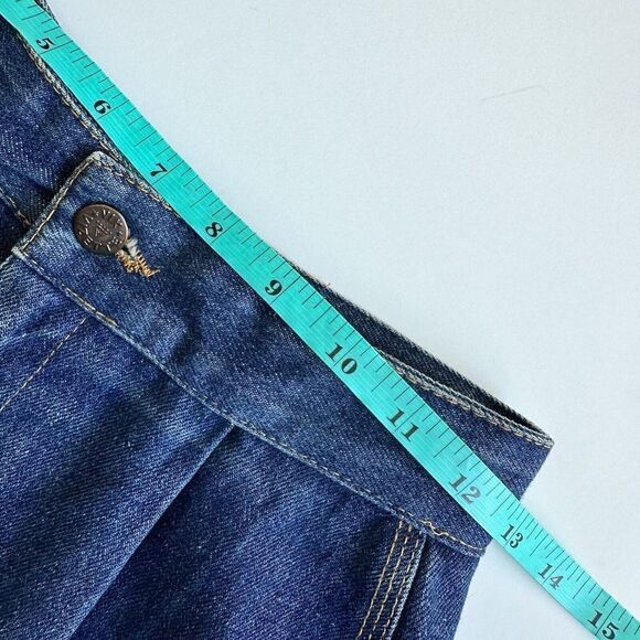 Vintage 70s Vik Vizette Flare Jeans Denim Embroidered Butterflies Blue Size 26 - Picture 9 of 12